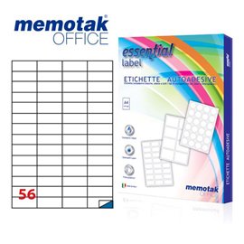 Etichette su A4 Memotak 52,5 x 21,2 5600 pz.