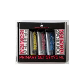 Maimeri Acrilico Tubo 75 ml Set 5 Colori Primari