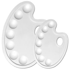 Tavolozza plastica 185 ovale media 30x22