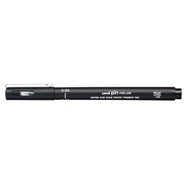 Pennarelli Pigment Uni Pin 0,03 mm Nero 12 pz.