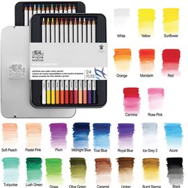 W&N Pastelli Acquarellabili a 24 metal box 0490015