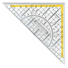 Arda Geo Squadre 25x45° con impugnatura e quadrettatura