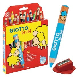 Giotto Bebe Matitoni a 12 + Temperino F482000