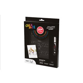 Marker Uni Chalk Fine Kit + Etichette
