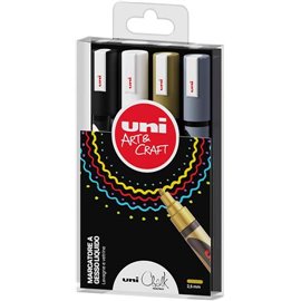 Marker Uni Chalk Media Set P/1 4 pz.